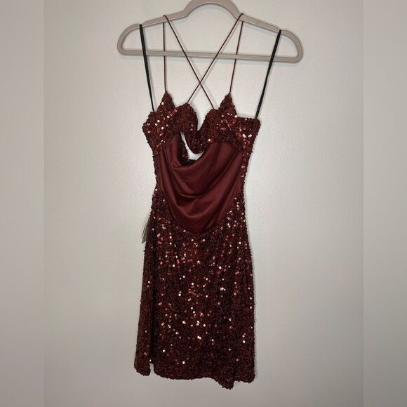 Windsor Allie Sequin Mini Dress NWT - Picture 5 of 5